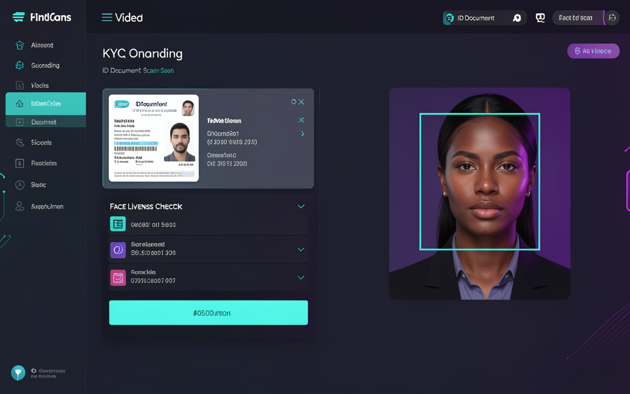 Video KYC session with ID capture and liveness check